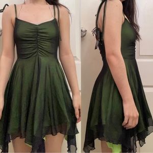 “Keep Shining” Green Mini Dress by Dolls Kill | Size: XXS